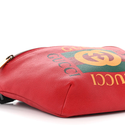 Gucci Grained Calfskin Logo Belt Bag Hibiscus Red 9 of 13