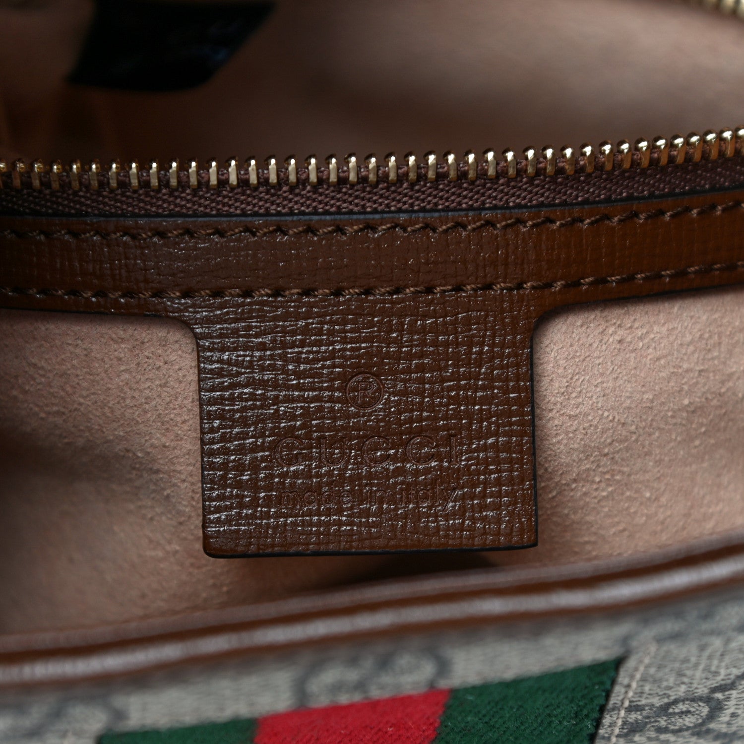 Gucci GG Supreme Monogram Azalea Calfskin Web Small Jackie 1961 Hobo Beige Ebony Brown Sugar 6 of 18
