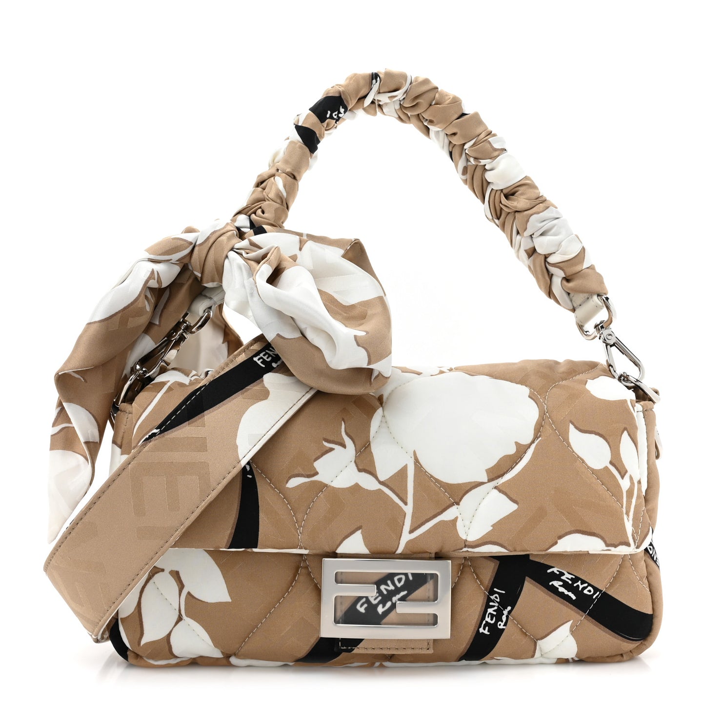Seta Logo Rosa Scarf Baguette Beige Amido White