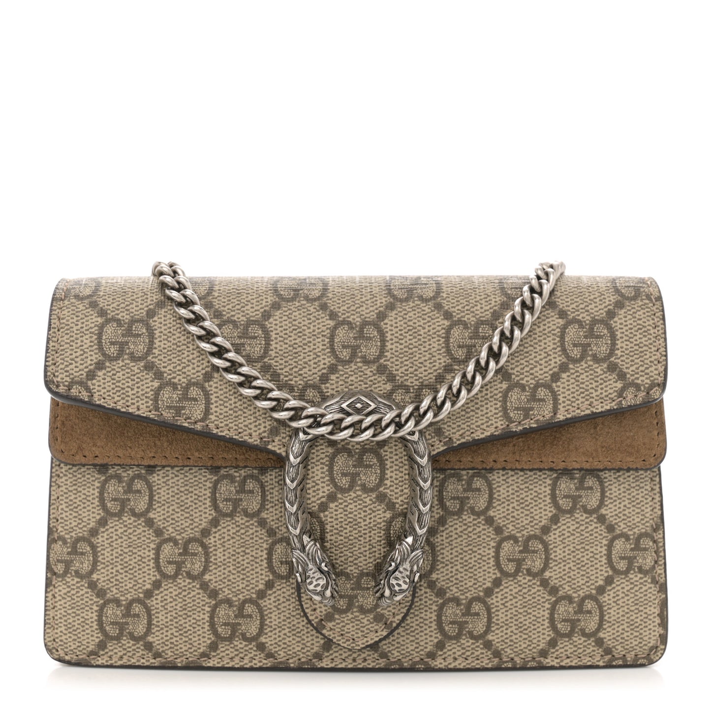 GG Supreme Monogram Super Mini Dionysus Shoulder Bag Taupe