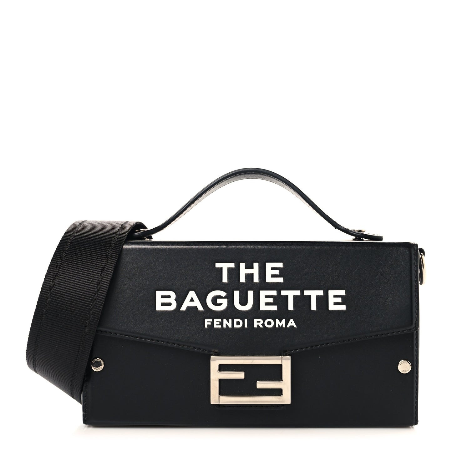 X MARC JACOBS Nappa Logo Baguette Soft Trunk Bag Black