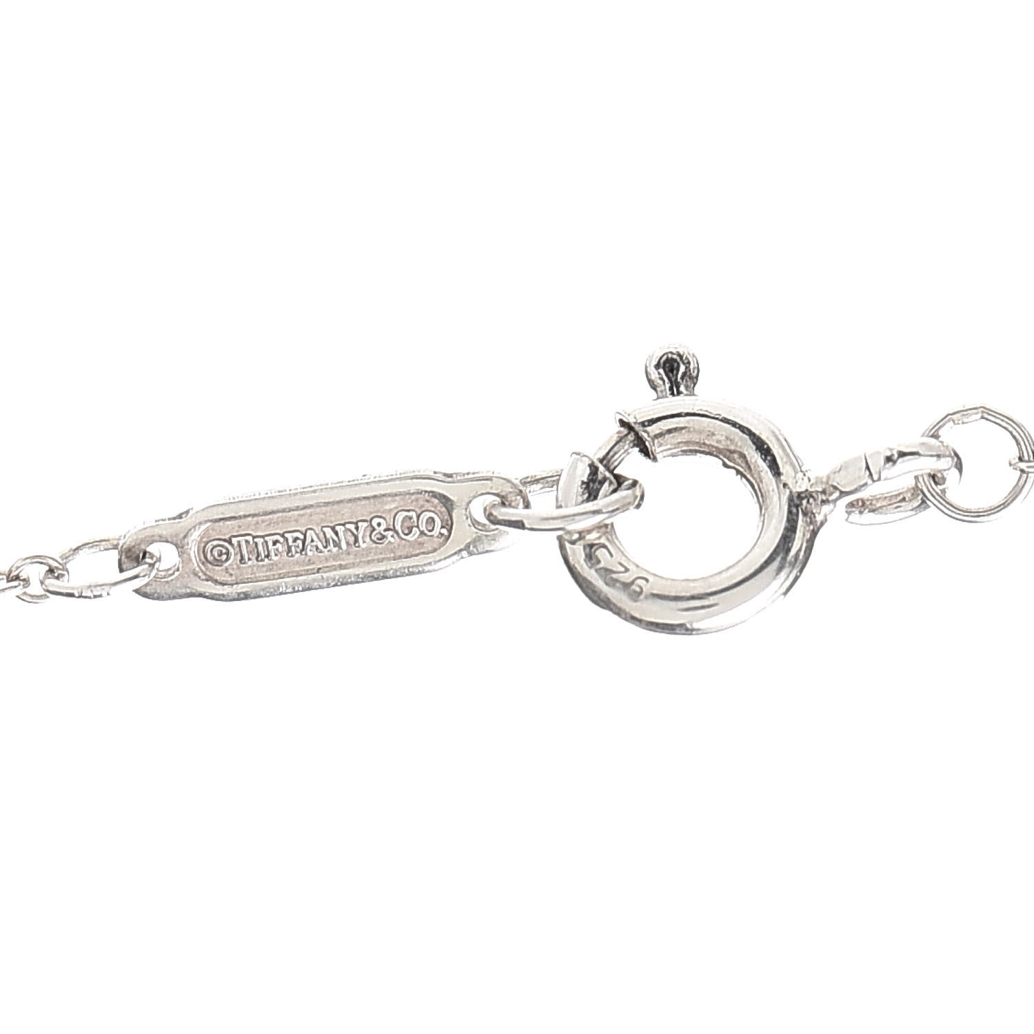Tiffany Sterling Silver Oval Key Pendant Necklace 5 of 5