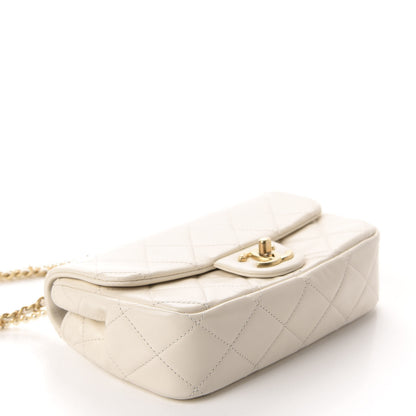 Chanel Calfskin Quilted Crystal Pearls Small Flap Bag White 4 of 11