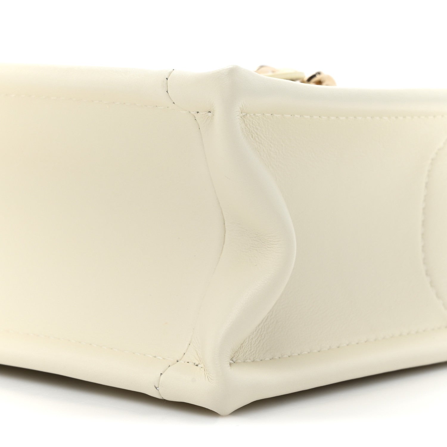 Christian Dior Calfksin Macrocannage Mini Book Tote White 9 of 12