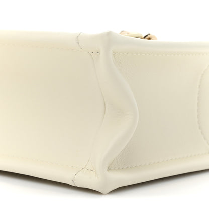 Christian Dior Calfksin Macrocannage Mini Book Tote White 9 of 12