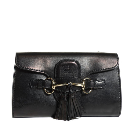 Gucci Calfskin Medium Emily Shoulder Bag Black 1 of 10