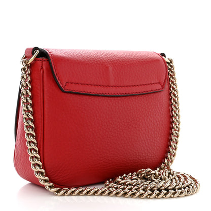 Gucci Pebbled Calfskin Small Soho Flap Crossbody Red 3 of 10