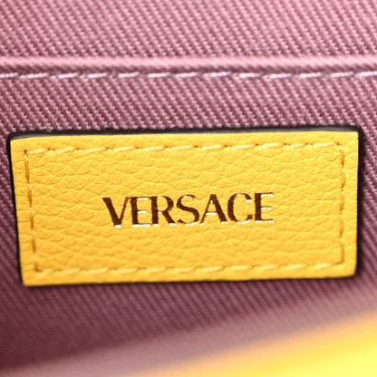 Versace Grained Calfskin La Medusa Flap Shoulder Bag Yellow 6 of 10