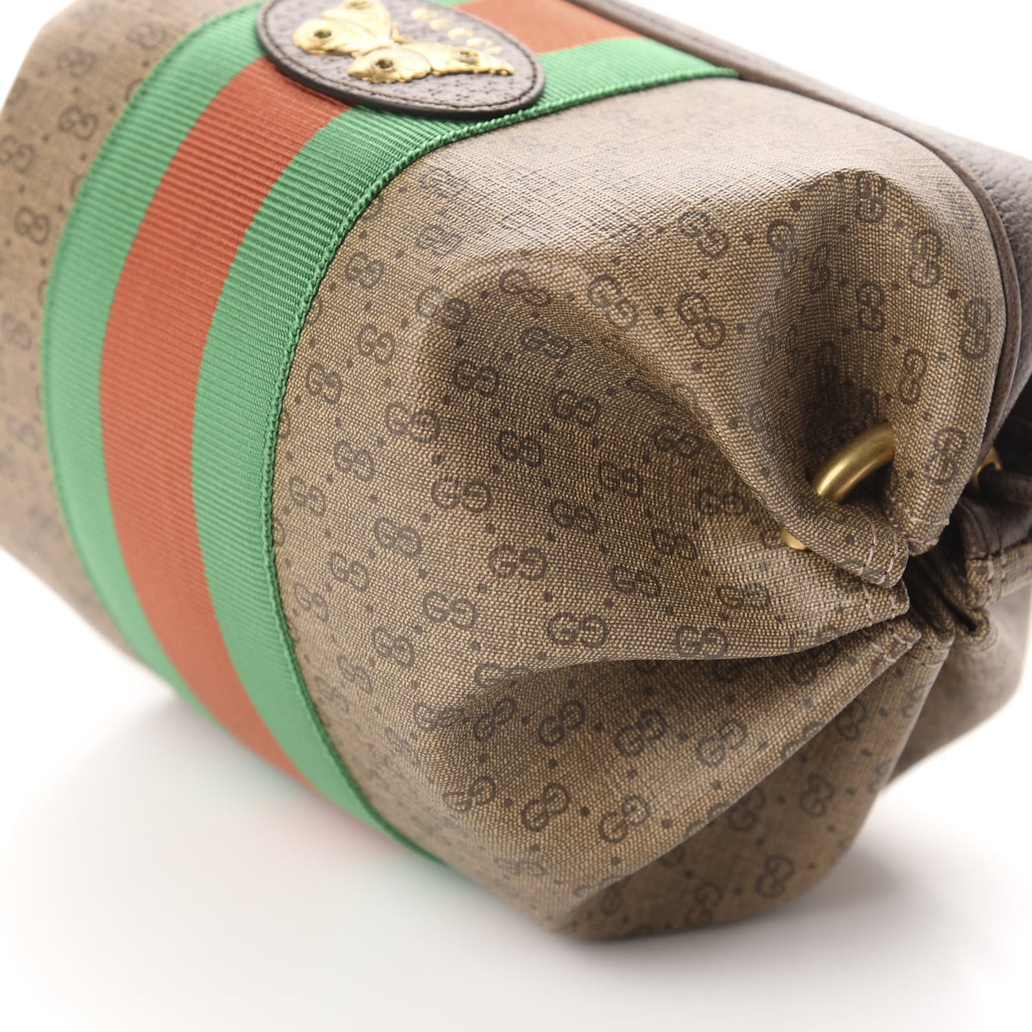 Mini Vintage GG Supreme Monogram Web Butterfly New Candy Crossbody Beige New Acero