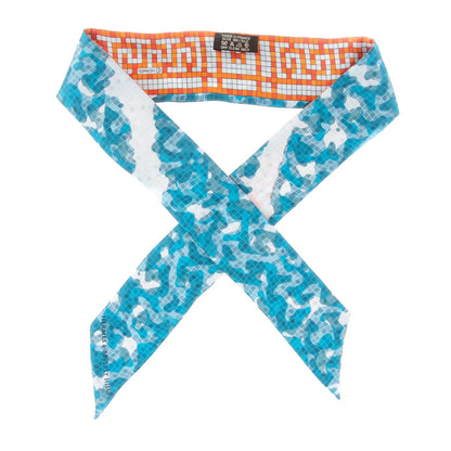 Hermes Silk A Beverly Hills Twilly Orange Bleu Blanc 1 of 6