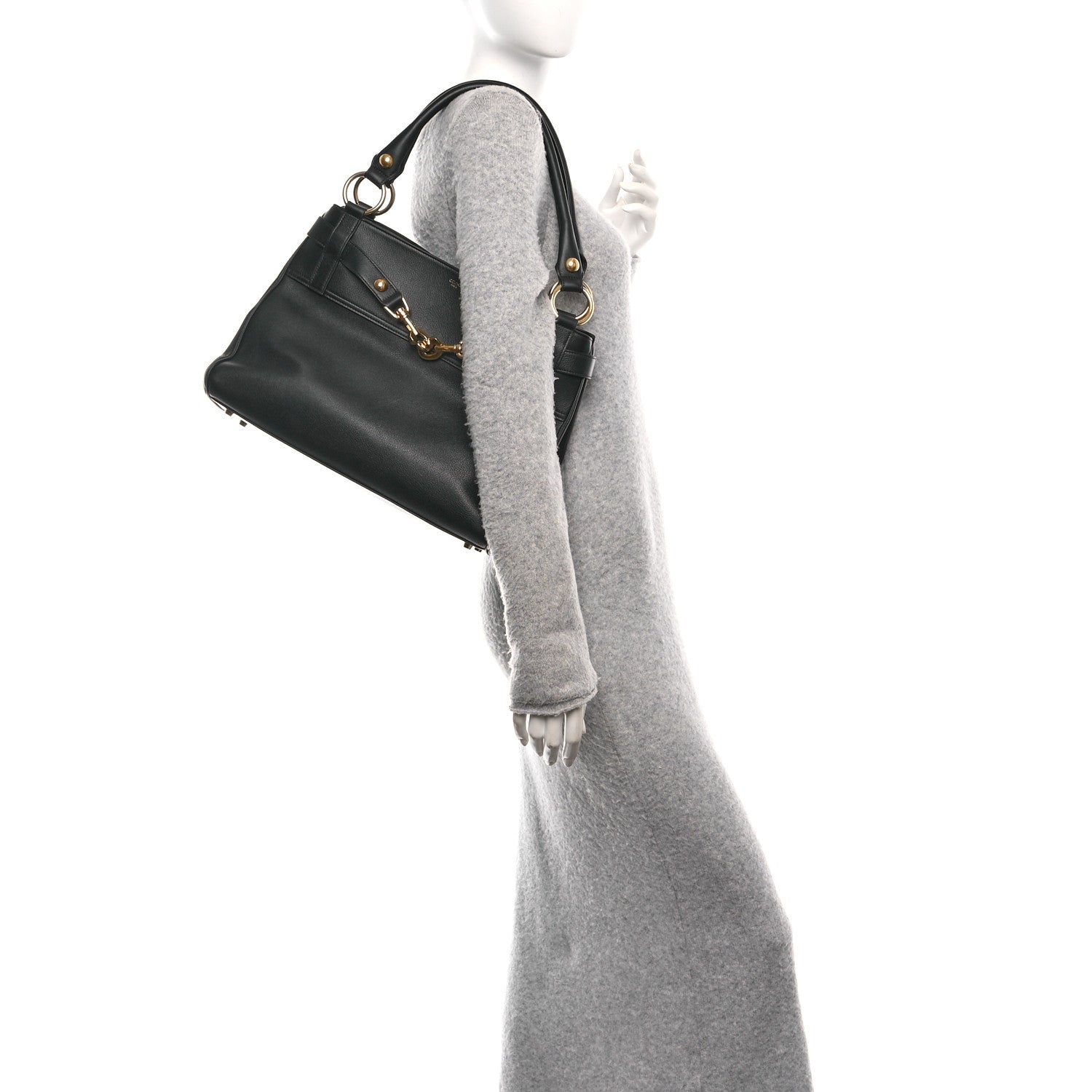 Celine Supple Calfskin Medium Annabel Black 2 of 10