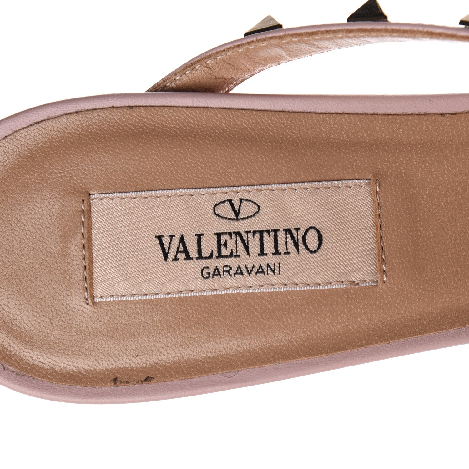 Valentino Garavani Pebbled Calfskin Rockstud Cross Strap 50mm Mules 39 Water Rose 8 of 10