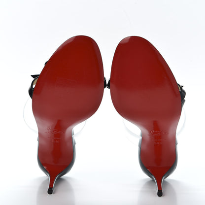 Christian Louboutin Patent PVC Just Nodo 85 Slide Sandals 38.5 Black 7 of 8