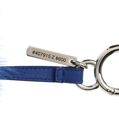 Fendi Fox Fur Z ABCharm Bag Charm Blue Pink 4 of 5