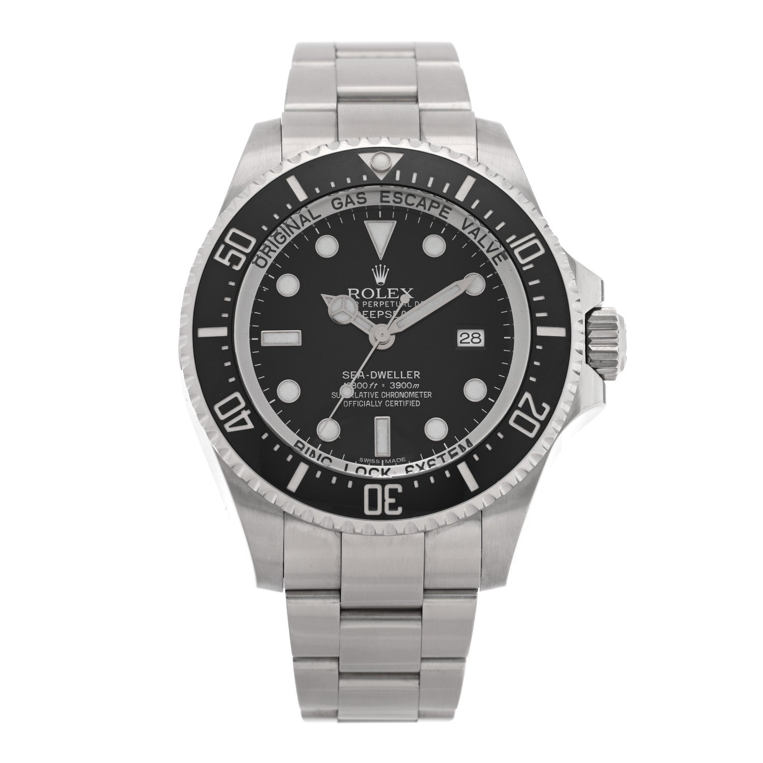 Rolex Stainless Steel 44mm Oyster Perpetual Date Sea-Dweller Deepsea Watch Black 116660 1 of 4