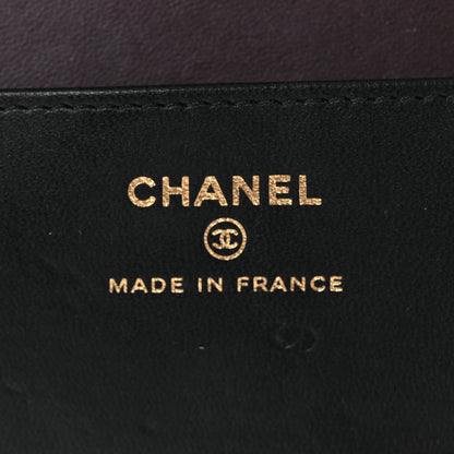 Chanel Lambskin Quilted Compact Vanity Case Purse With Chain Black 7 of 15