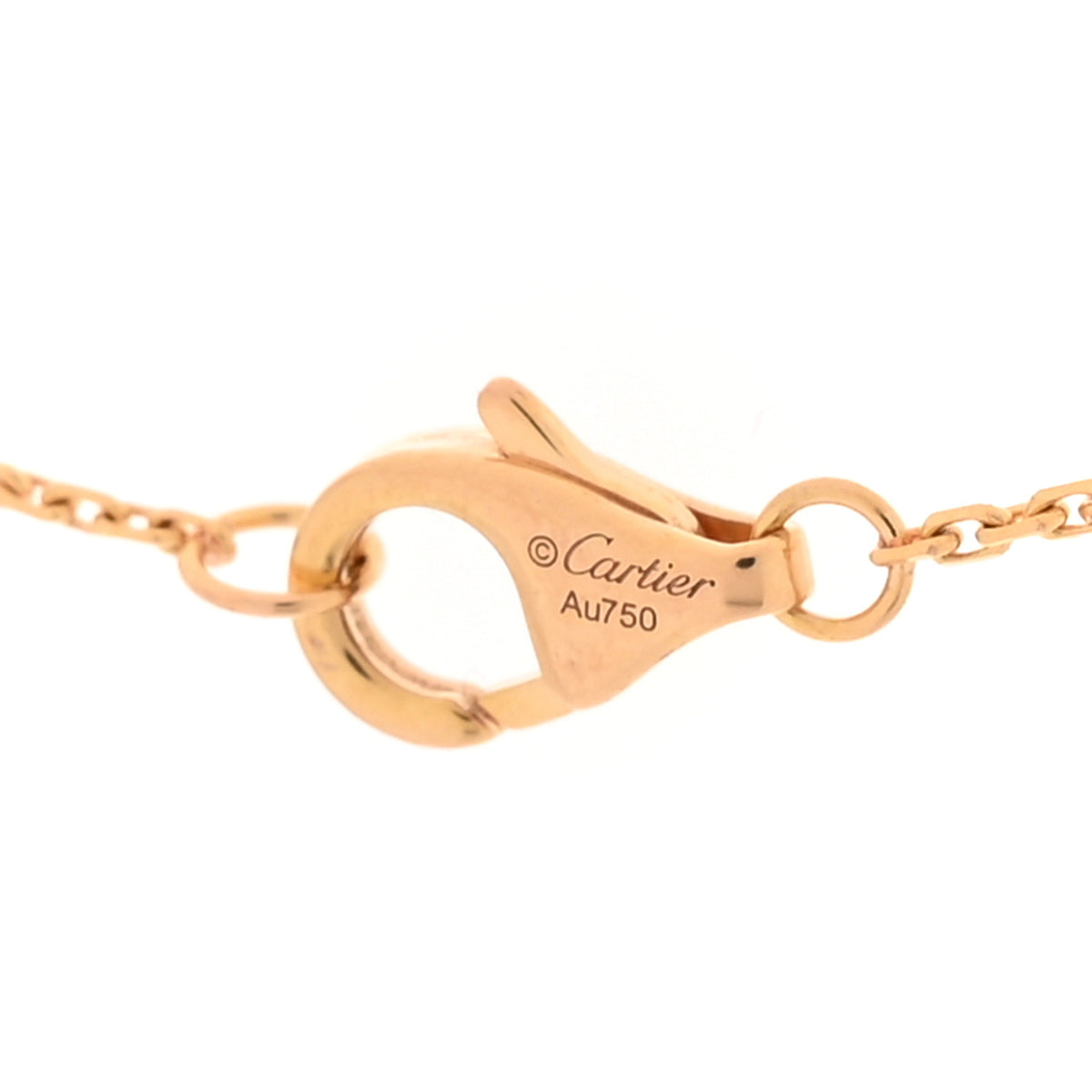 18K Pink Gold Diamond Carnelian XS Amulette de Cartier Pendant Necklace