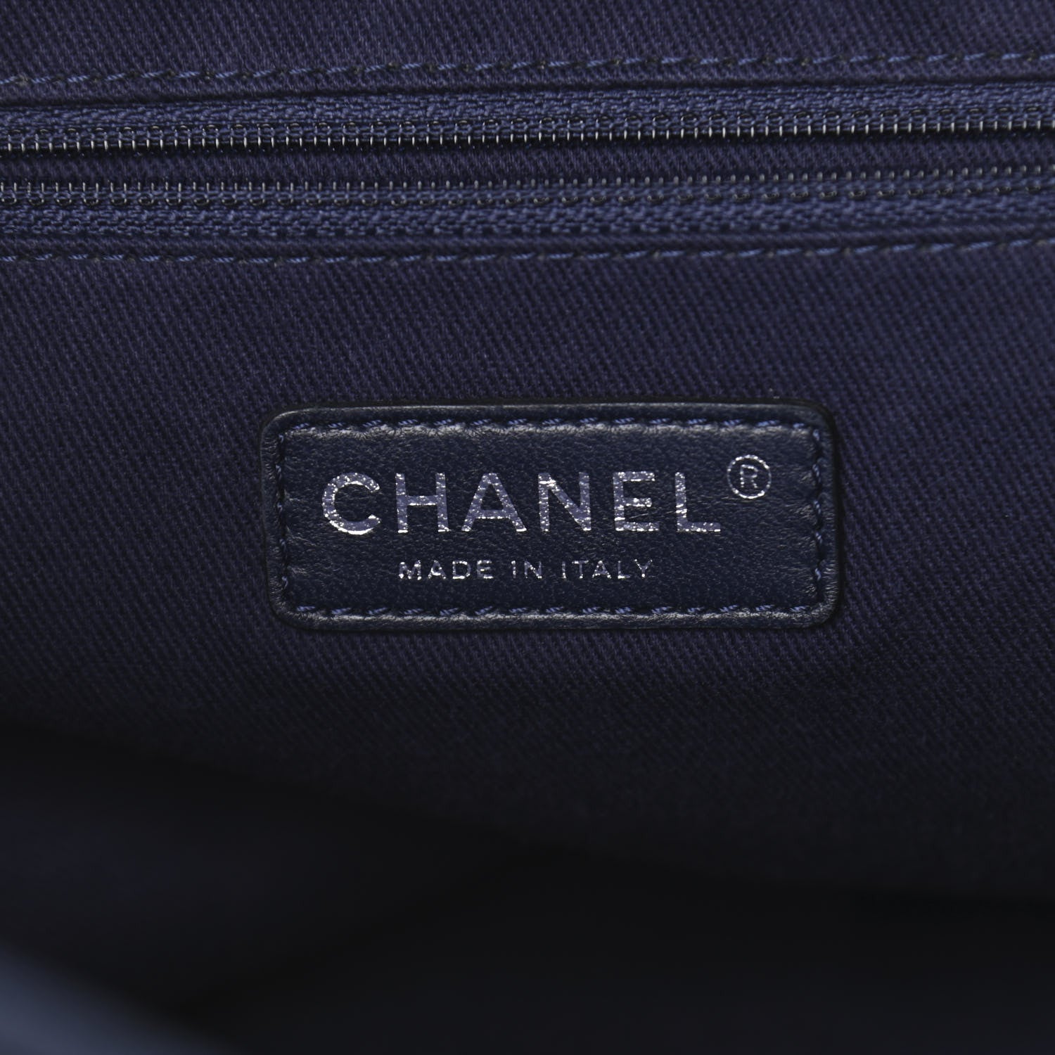 Chanel Canvas Small Deauville Tote Blue 5 of 9