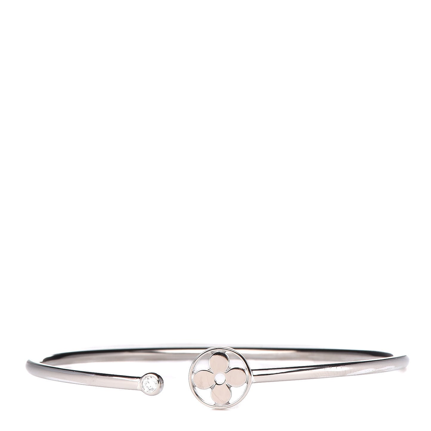 18K White Gold Diamond Idylle Blossom Twist Bracelet