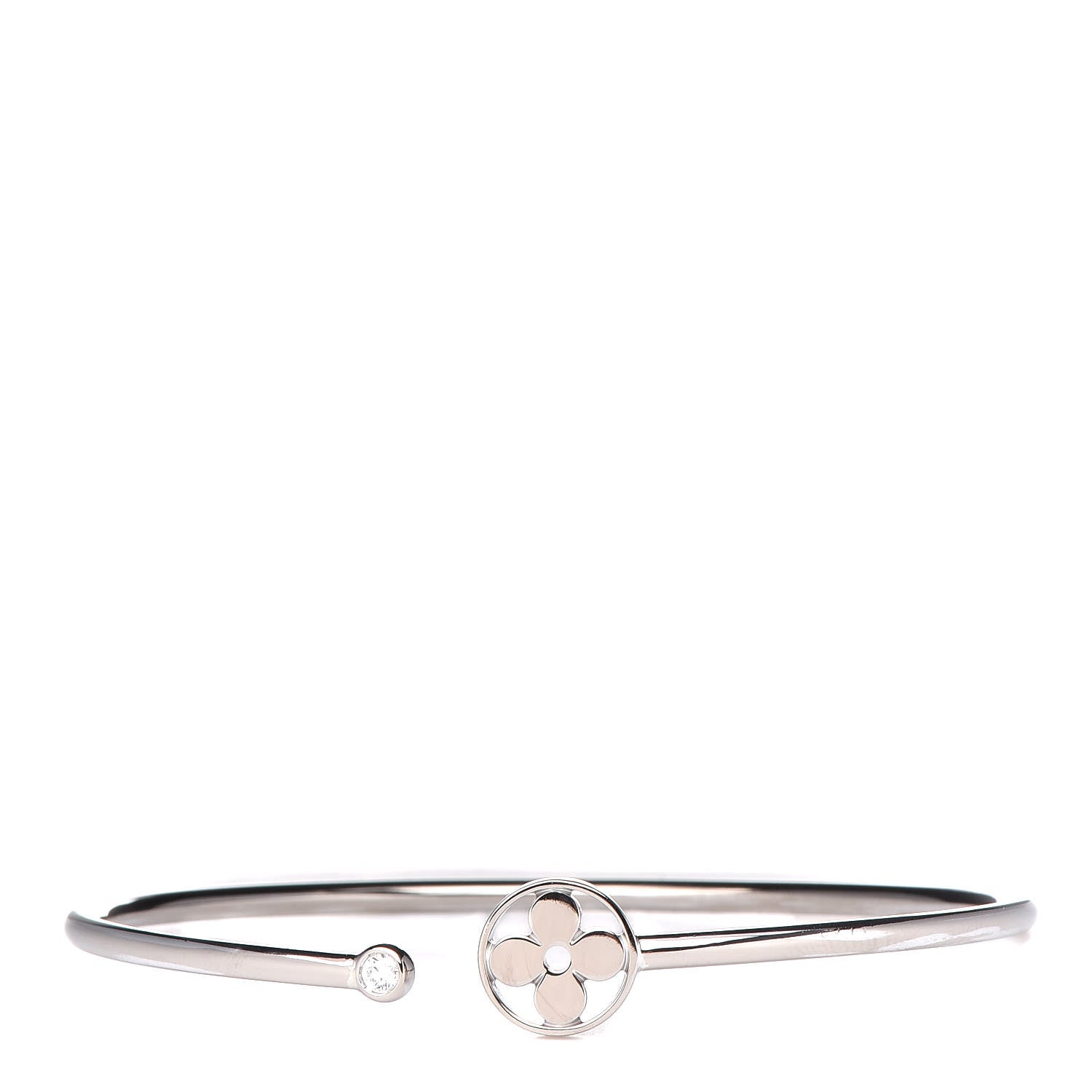 Louis Vuitton 18K White Gold Diamond Idylle Blossom Twist Bracelet 1 of 5