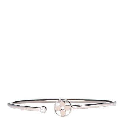 Louis Vuitton 18K White Gold Diamond Idylle Blossom Twist Bracelet 1 of 5