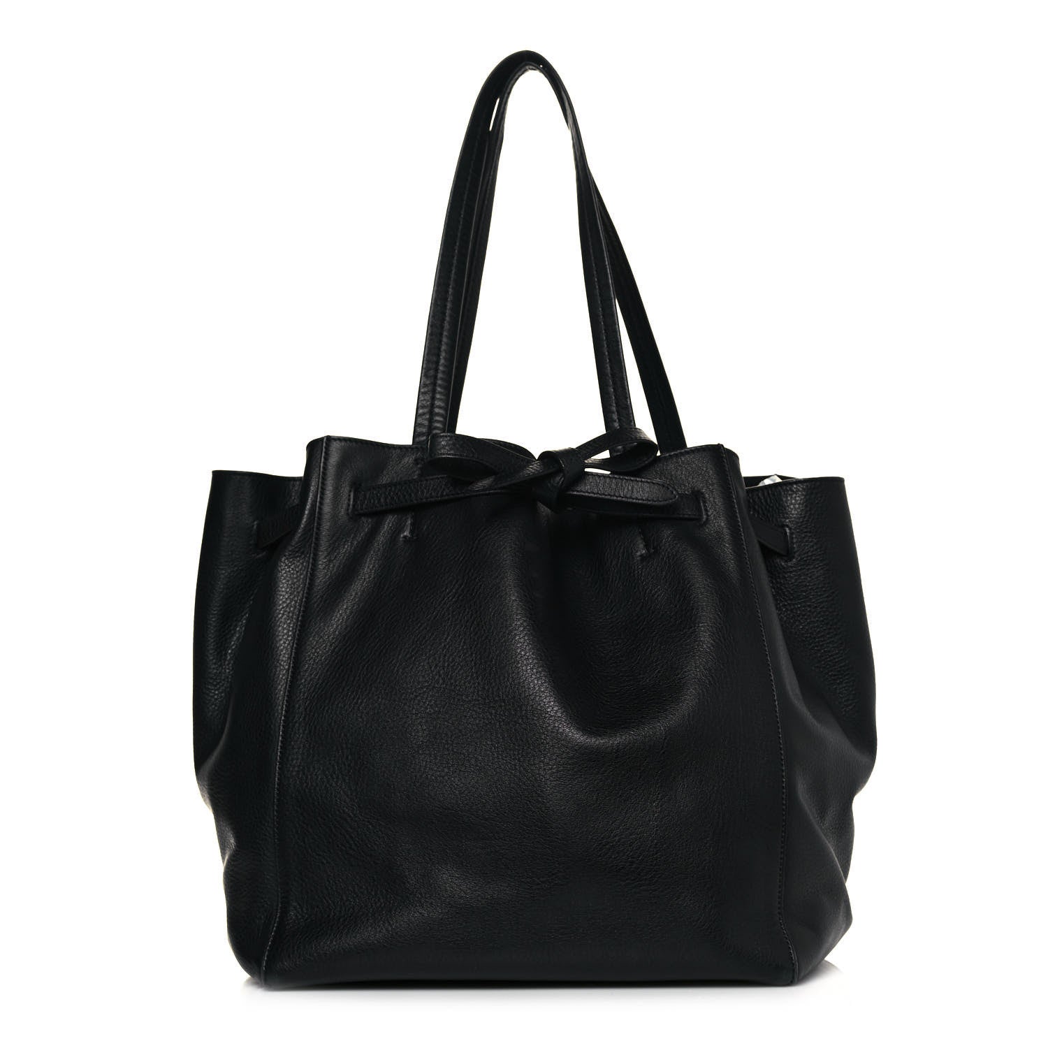 Celine Soft Grained Calfskin Small Belt Cabas Phantom Black 1 of 18