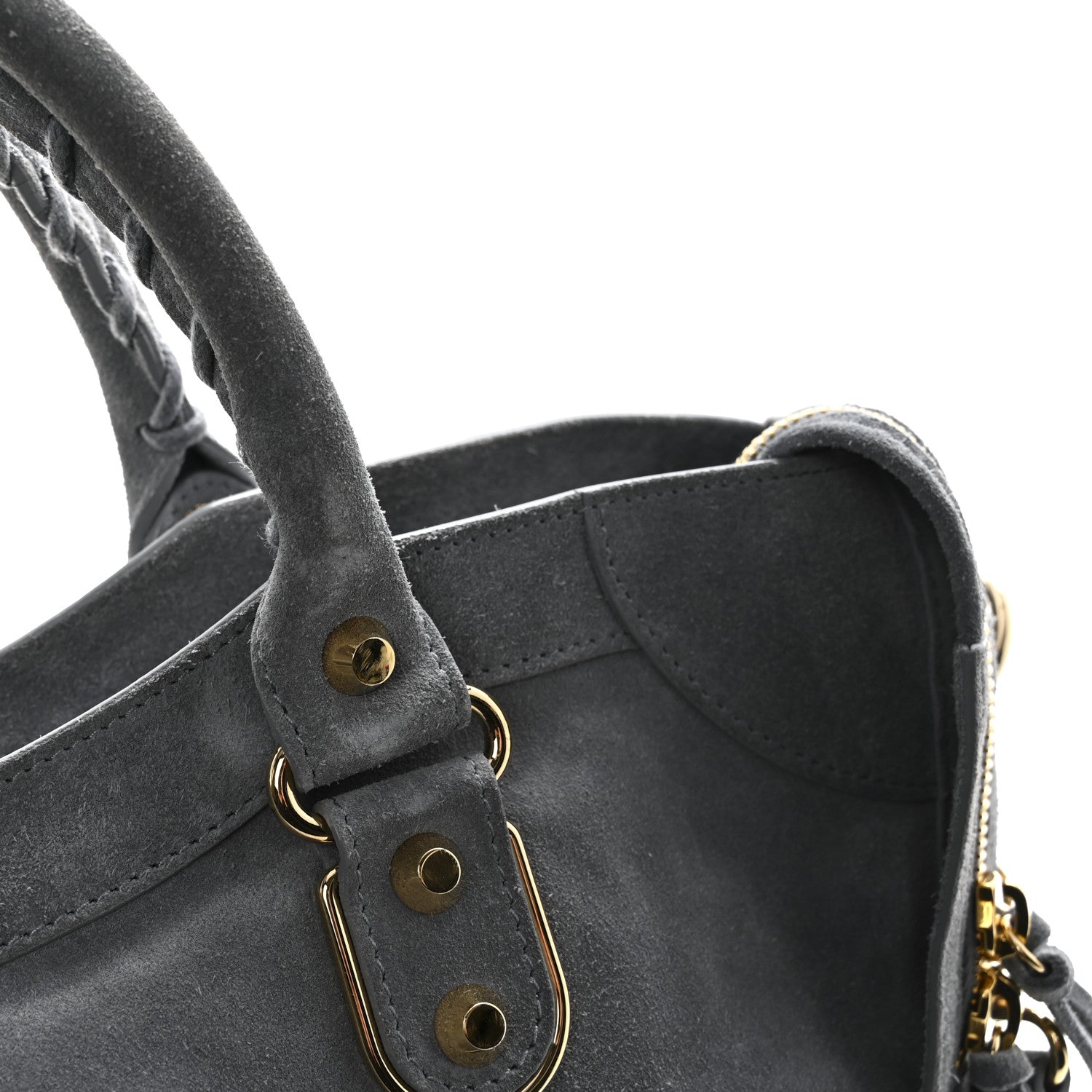 Balenciaga Suede Gold Metallic Edge Hardware City Gris Plomb 14 of 15