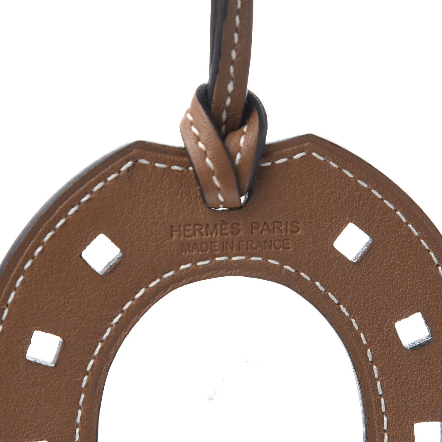 Hermes Swift Paddock Horseshoe Bag Charm Etoupe 3 of 4