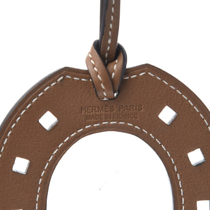 Hermes Swift Paddock Horseshoe Bag Charm Etoupe 3 of 4