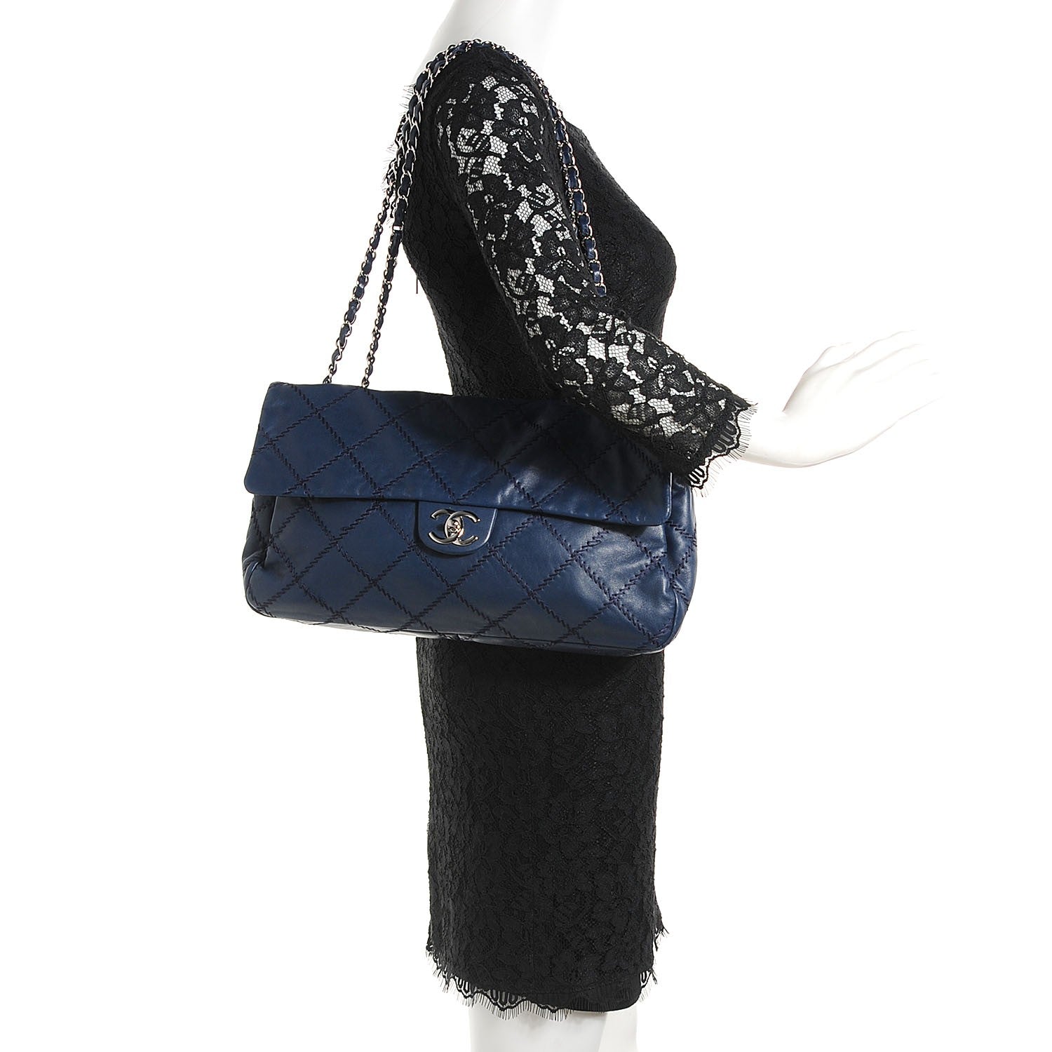 Chanel Calfskin Ultimate Stitch Flap Blue 2 of 8