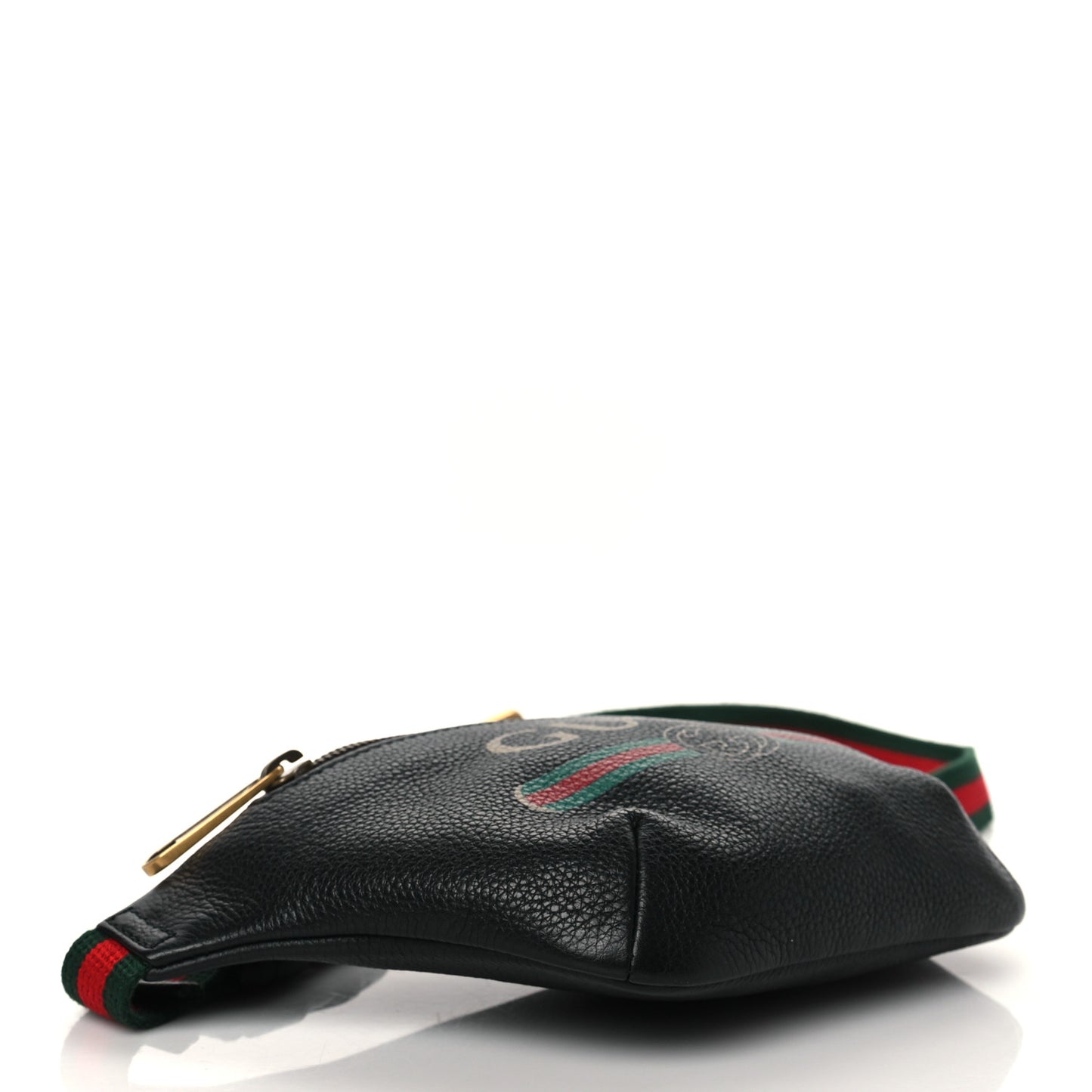 Grained Calfskin Small Logo Belt Bag Black