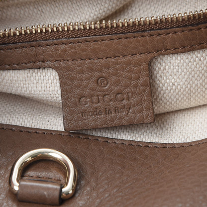 Gucci Pebbled Calfskin Medium Soho Chain Shoulder Bag Maple Brown 6 of 19