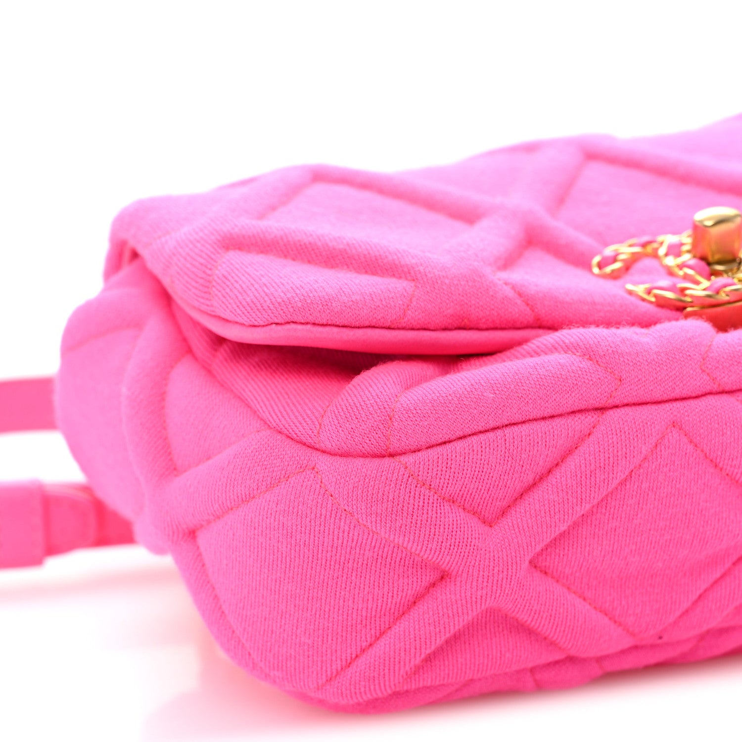 Chanel Jersey Quilted Chanel 19 Waist Bag Pink 9 of 10