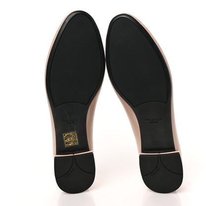 Prada Patent Triangle Ballerina Flats 37.5 Cipria 5 of 8