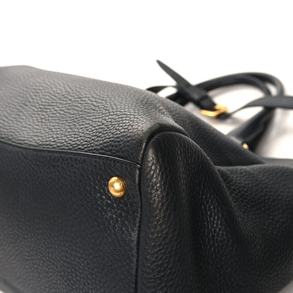 Prada Vitello Daino Shopping Satchel Black 11 of 15