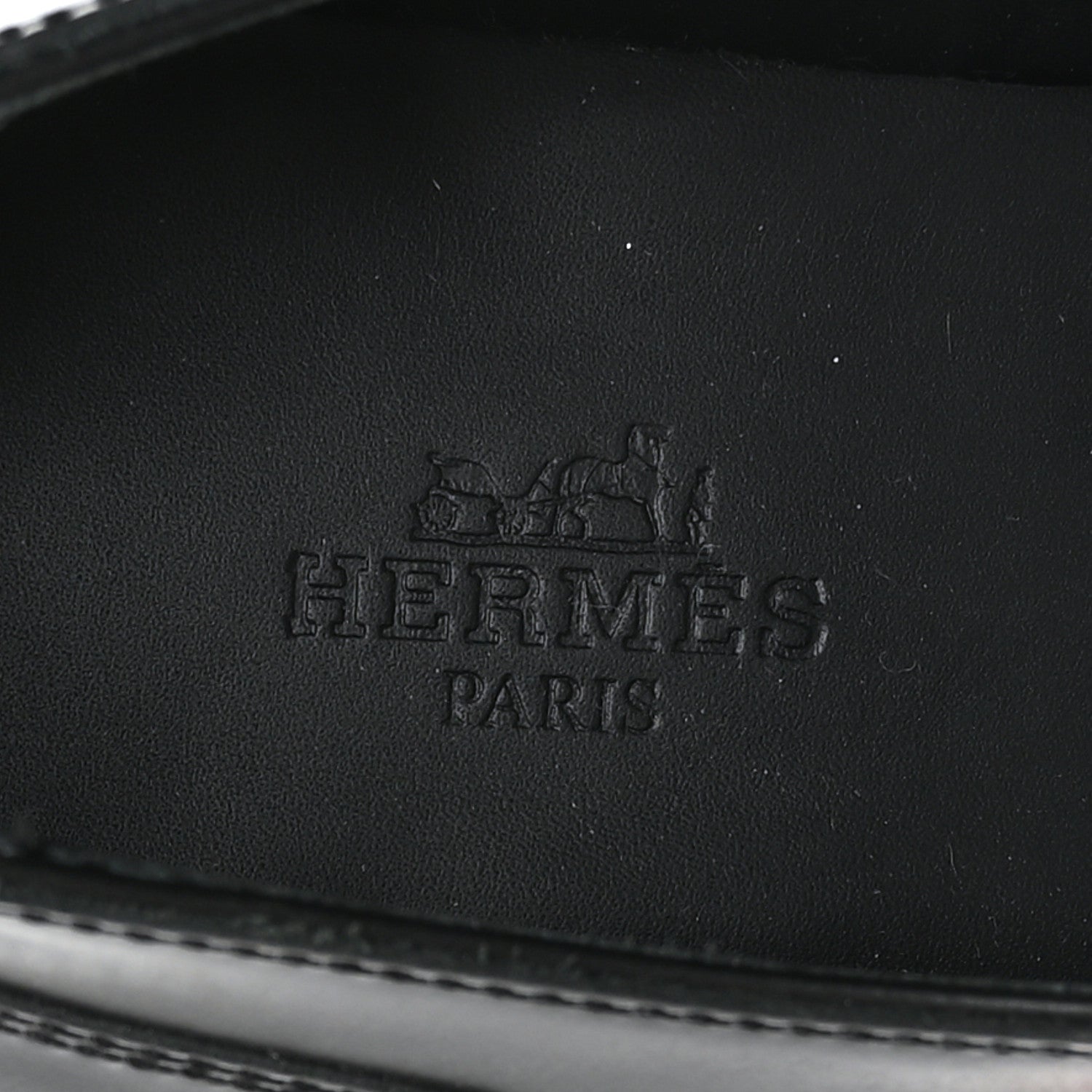 Hermes Glossed Calfskin First Oxford 37 Black 7 of 9