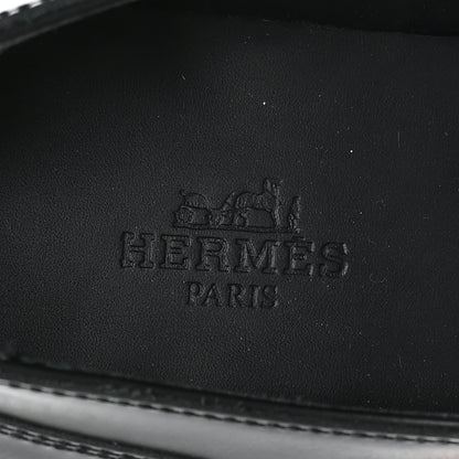 Hermes Glossed Calfskin First Oxford 37 Black 7 of 9