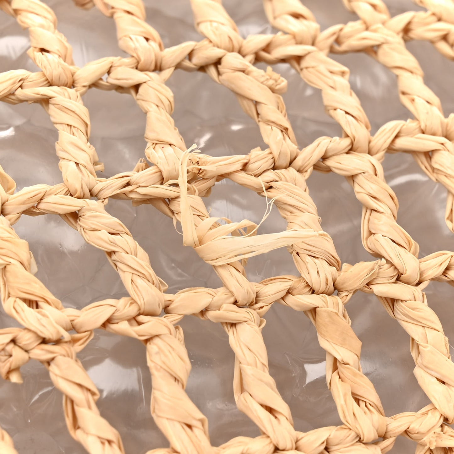 Raffia Calfskin Oxalis Shoulder Bag Naturale