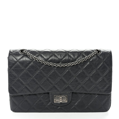 Chanel Aged Calfskin Quilted 2.55 Reissue 227 Flap Dark Grey 1 of 10