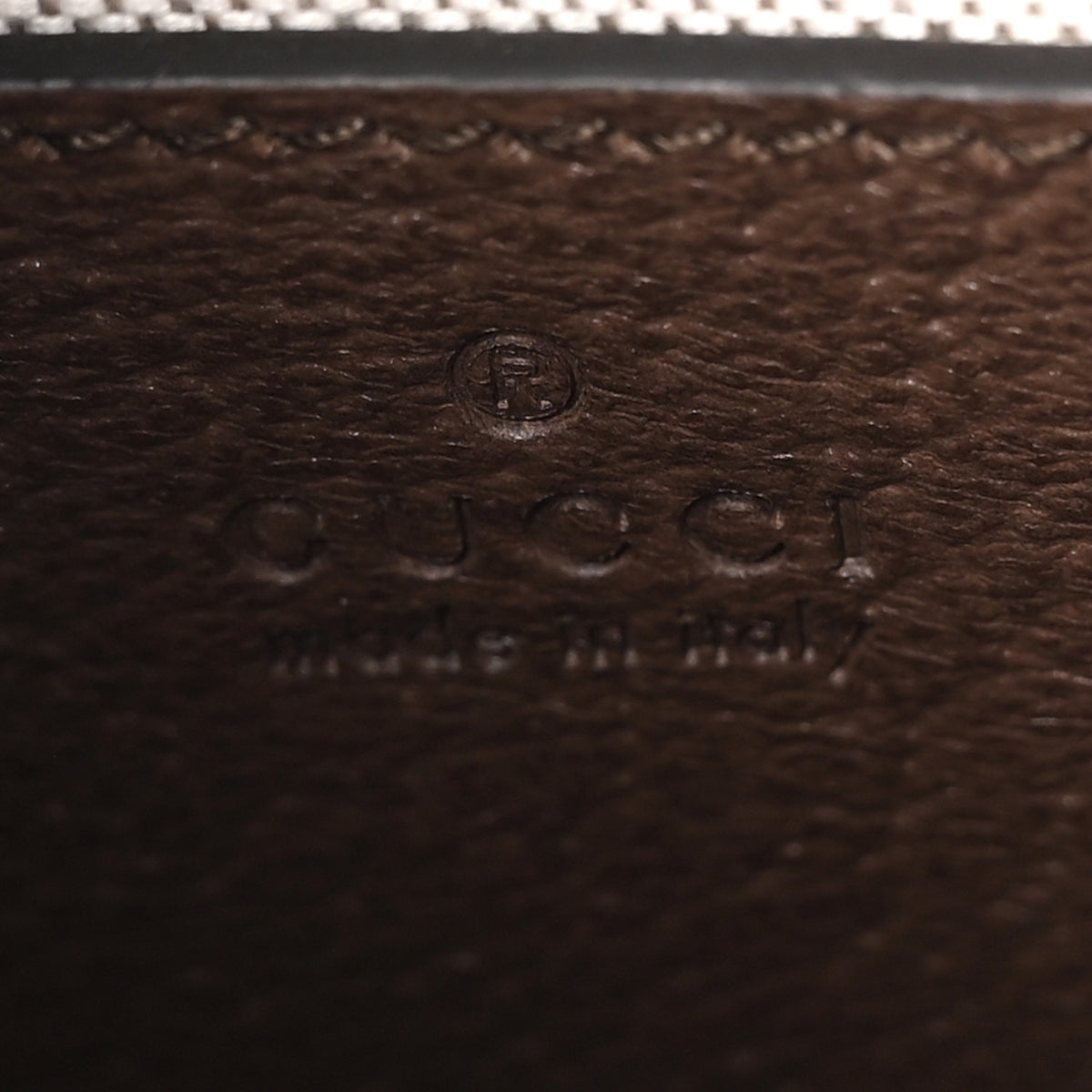 Gucci Monogram Jumbo GG Textured Dollar Calfskin Web Mini Vertical Tote Camel Ebony New Acero 6 of 9