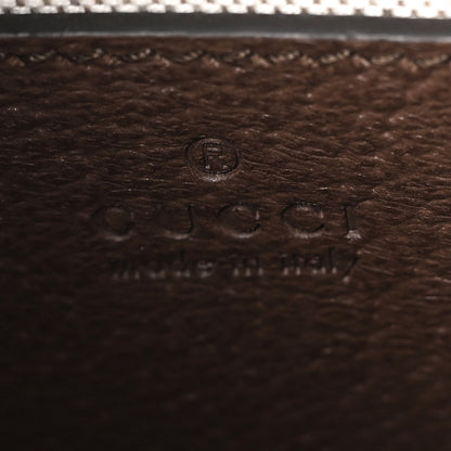 Gucci Monogram Jumbo GG Textured Dollar Calfskin Web Mini Vertical Tote Camel Ebony New Acero 6 of 9