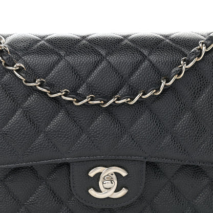 Chanel Caviar Quilted Medium Double Flap Black 8 of 10