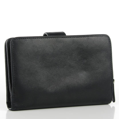 Chanel Caviar Sevruga L Zip Pocket Wallet Black 3 of 8