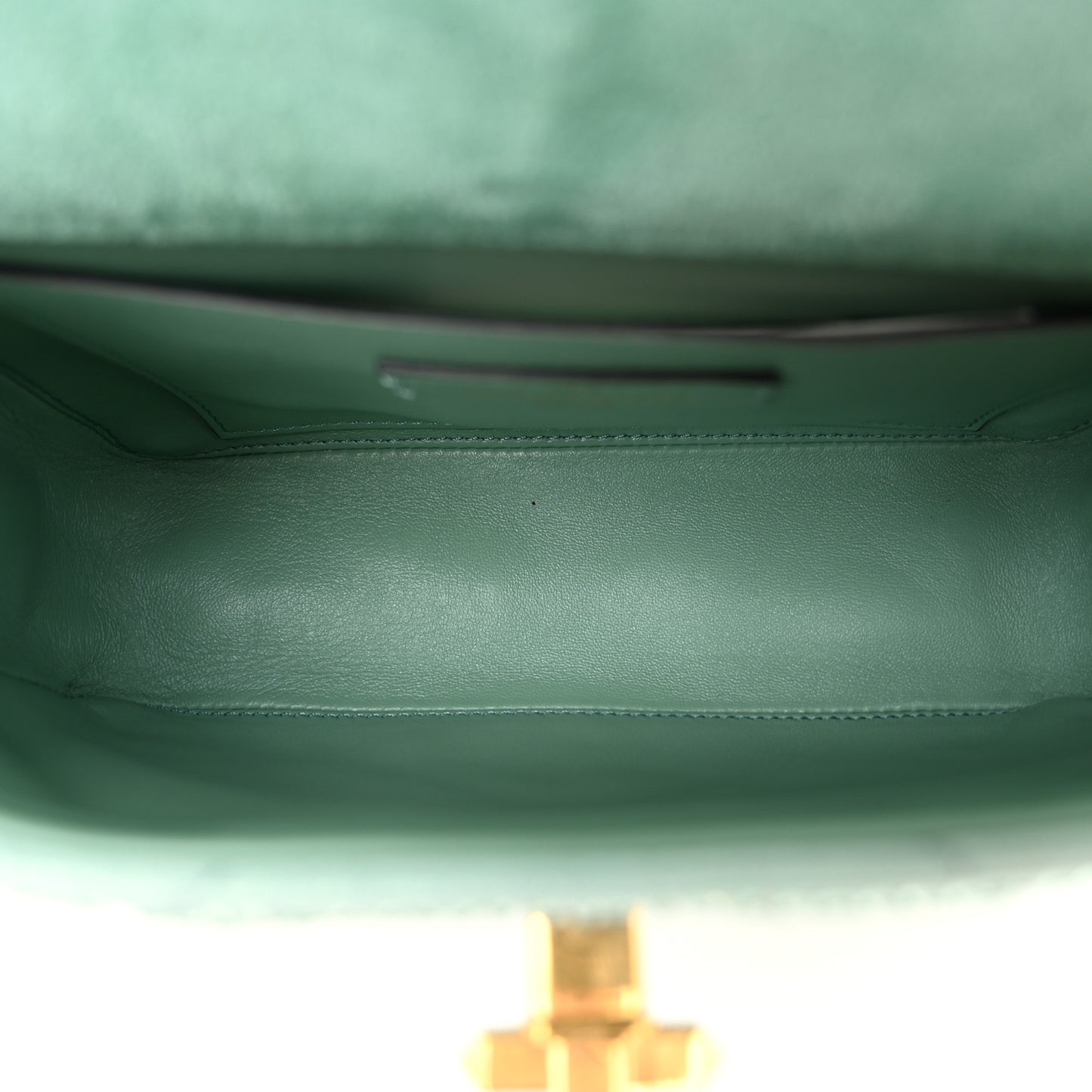 Crystal Suede Small Roman Stud Shoulder Bag Green