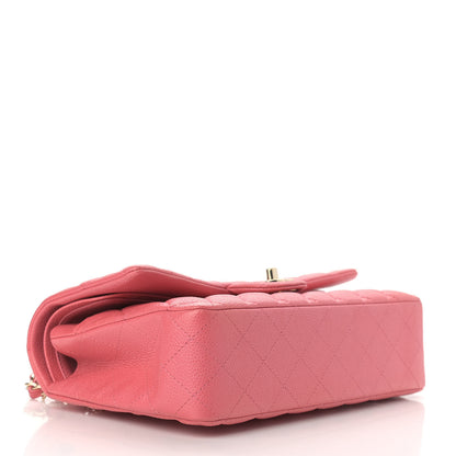 Chanel Metallic Caviar Quilted Medium Double Flap Pink 4 of 12