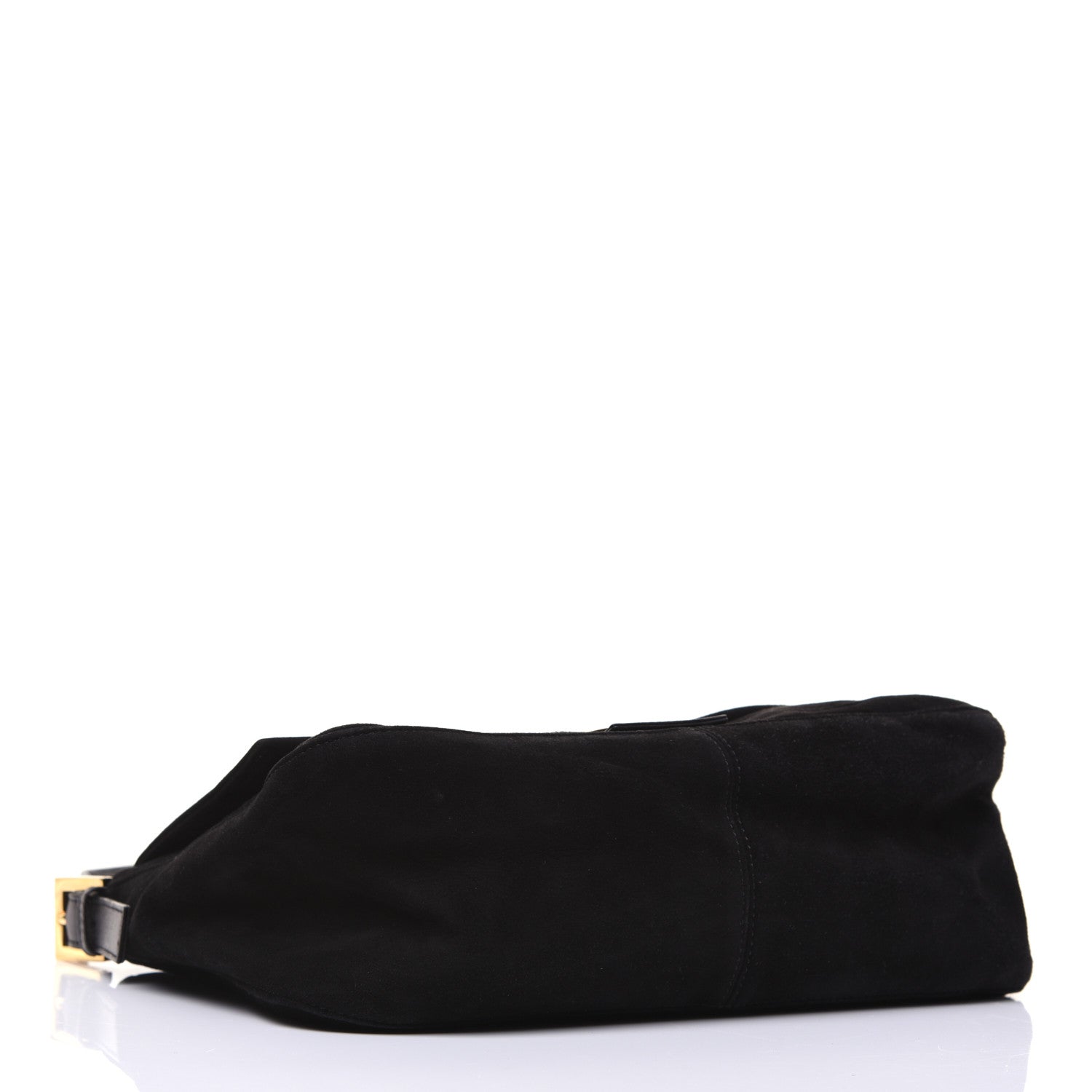 Fendi Suede Calfskin Mama Baguette Black 4 of 15