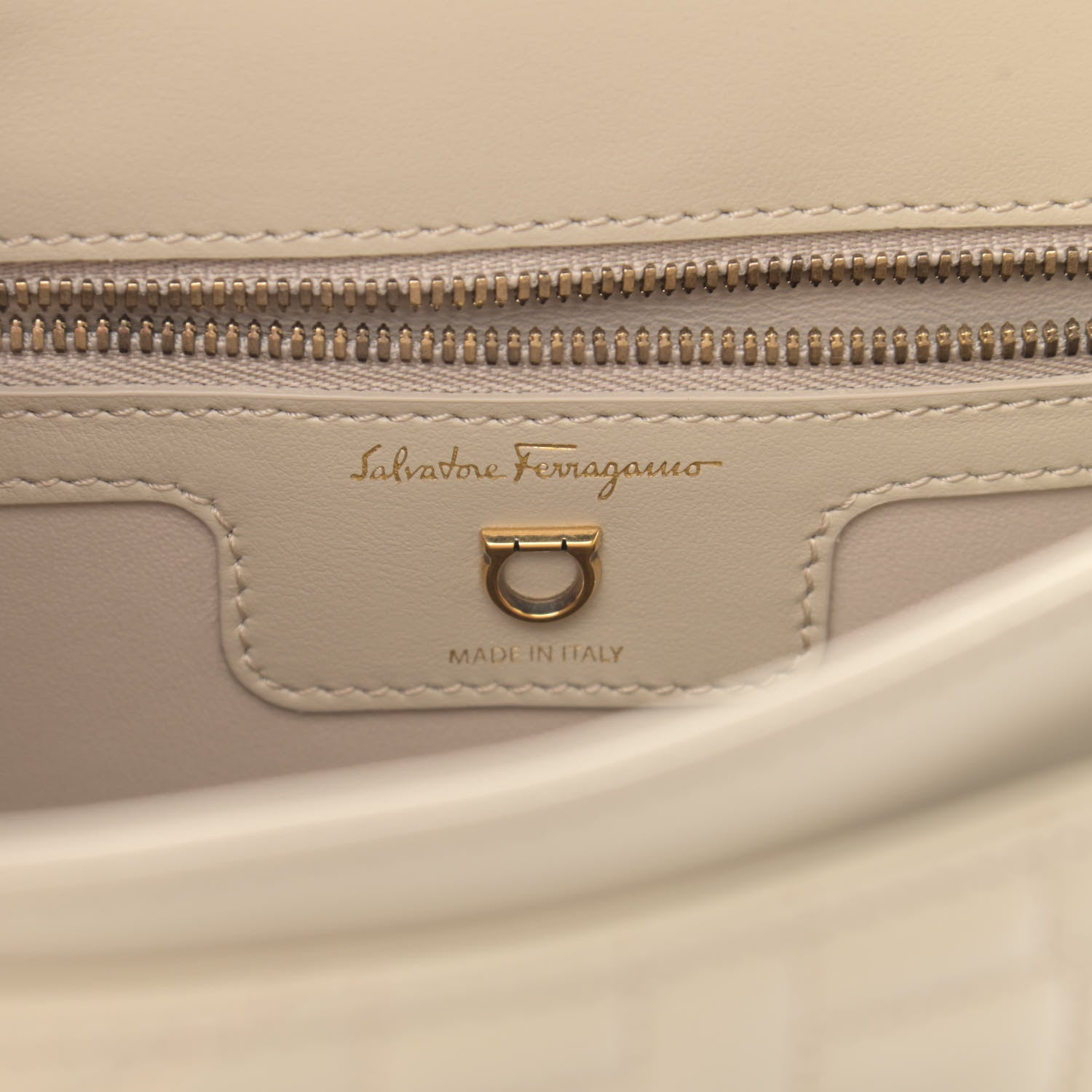Salvatore Ferragamo Calfskin Quilted Gancini Flap Bag Peony 6 of 11
