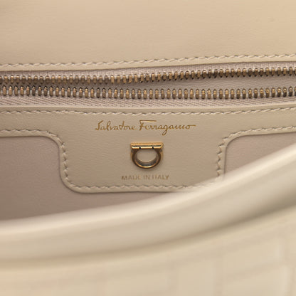 Salvatore Ferragamo Calfskin Quilted Gancini Flap Bag Peony 6 of 11