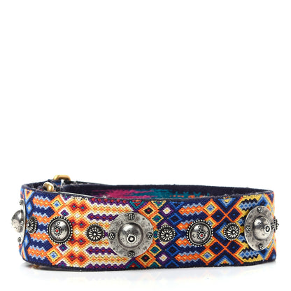 Christian Dior Canvas Embroidered Studded Mexico Shoulder Strap Multicolor 2 of 3