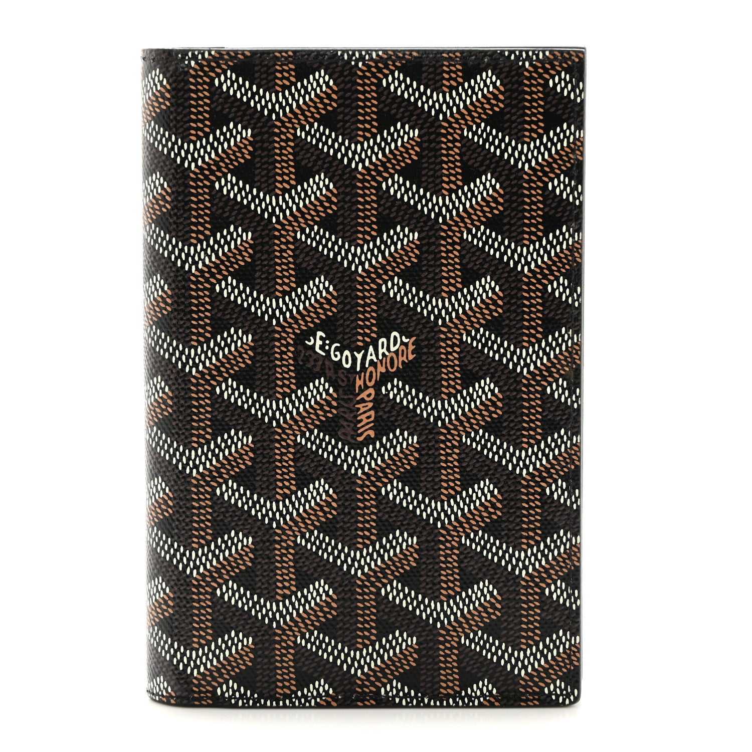 Goyard Goyardine Grenelle Passport Wallet Black Gold 1 of 7
